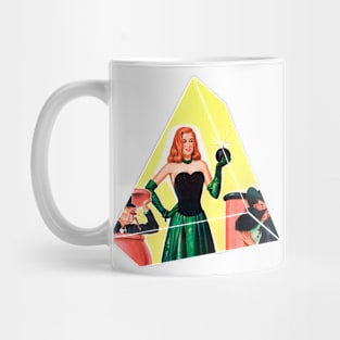 explosive woman retro vintage Mug